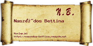 Naszádos Bettina névjegykártya