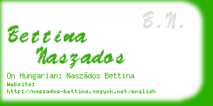 bettina naszados business card