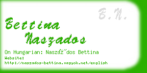 bettina naszados business card